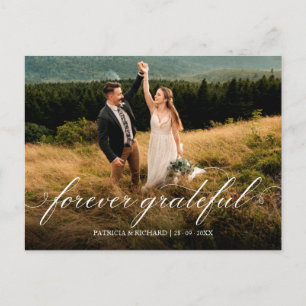 Für immer dankbare Hochzeit Danke Foto Postkarte