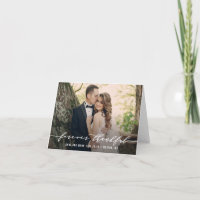 Für immer dankbare Hochzeit Dankeschön Karte