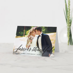 Für immer dankbare Hochzeitskalligrafie Dankeskarte