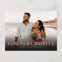 Für immer dankbare Rose Gold Hochzeit Vielen Dank