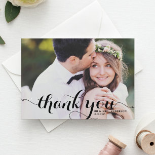 Für immer dankbare Script Wedding Danke Postcard Postkarte
