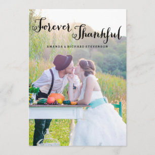 FÜR IMMER DANKBARE WEDDING FOTO-KARTE DES DANKESKARTE