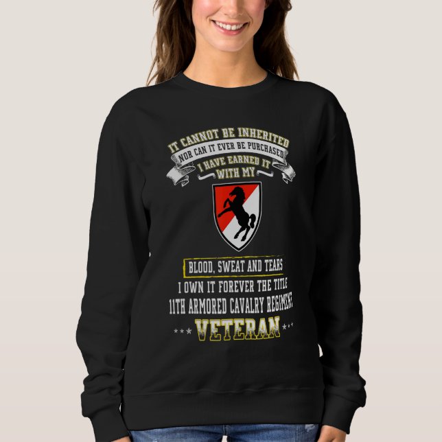 Für immer das Titel 11. Armored Cavalry Regiment V Sweatshirt (Vorderseite)