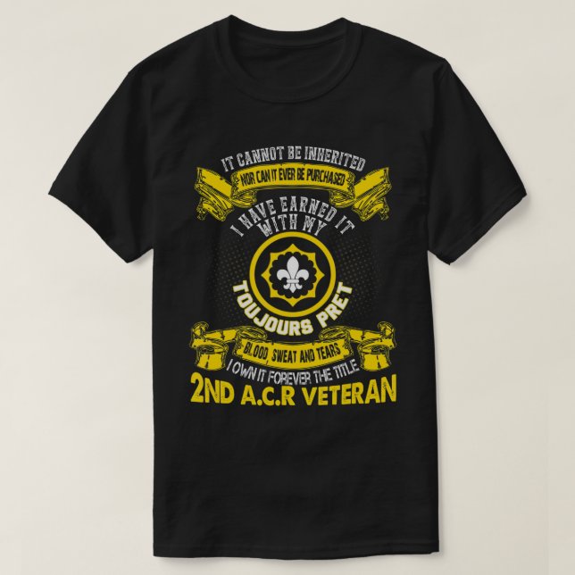 Für immer der Titel 2. Armored Kavallerie Regiment T-Shirt (Design vorne)