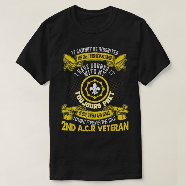 Für immer der Titel 2. Armored Kavallerie Regiment T-Shirt (Design vorne)