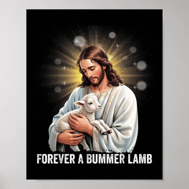 Für immer ein Pechlamm, Lamm Jesus Christliche Kun Poster (Vorne)