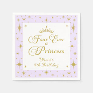 Für immer eine Prinzessin Gold Prinzessin 4. Gebur Serviette