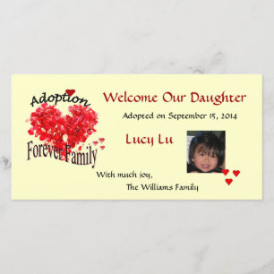 Für immer Familien-Foto-Adoptions-Mitteilung Ankündigung