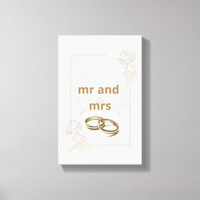 Für immer fängt heute an - Hochzeitsmauer Leinwanddruck (Vorderseite)