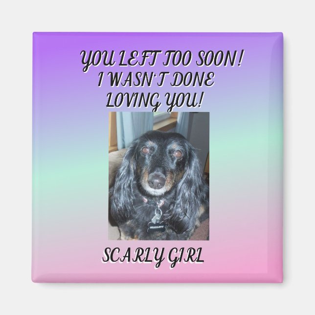 Für immer geerbt: Hommage an mein Pelzkind 1 Foto Magnet (Vorne)