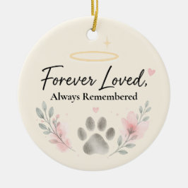 Für immer geliebter Haustier-Schmuck - Personalisi Keramik Ornament