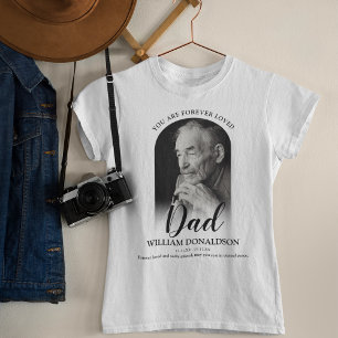 Für immer geliebter Papa   Foto-Erinnerungs-T-Shir T-Shirt