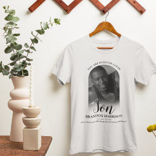 Für immer geliebter Sohn Foto-Erinnerungs-T-Shir T-Shirt