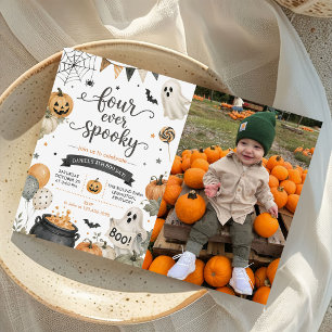 Für immer gruselige Halloween 4. Geburtstagsfoto Einladung