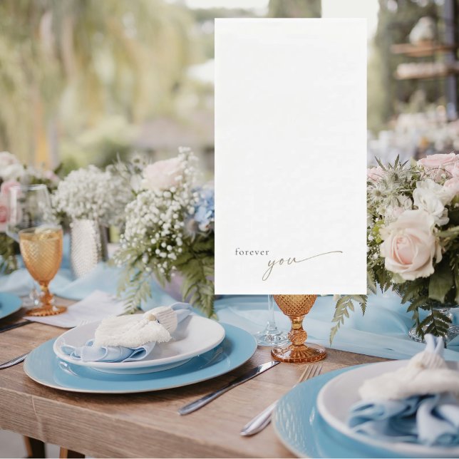 Für immer haben Sie allgemeine Gold Text Hochzeits Serviette (Von Creator hochgeladen)