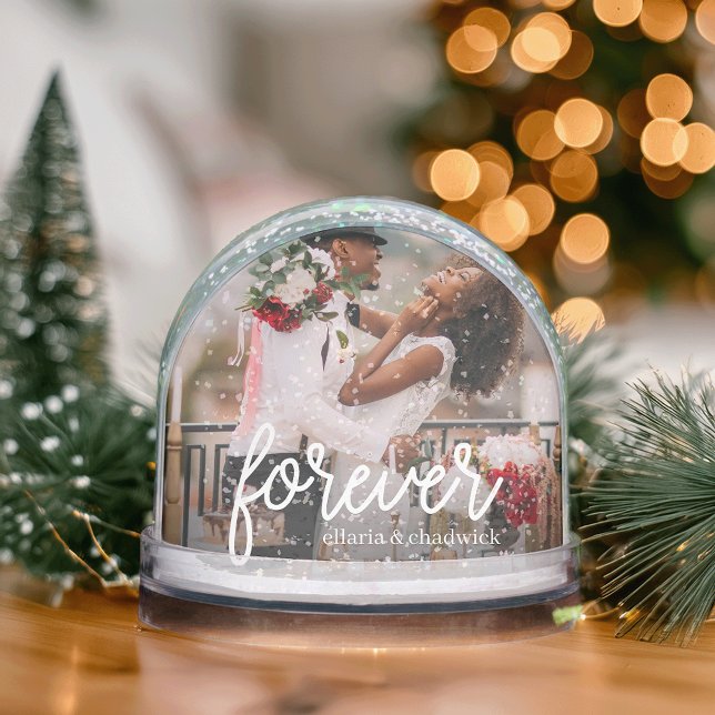 Für immer | Hochzeitsszenario Foto & Namen Schneekugeln (Von Creator hochgeladen)