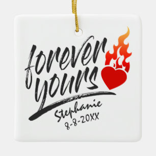 Für immer Ihr Individuelle Name Valentine Orname Keramikornament