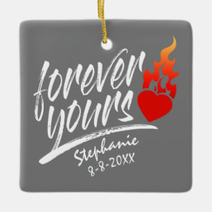 Für immer Ihr Individuelle Name Valentine Orname Keramikornament