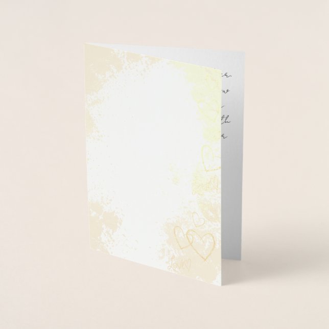 Für immer Ihre, Valentine Faltkarte Folienkarte (Vorderseite)