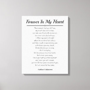 Für immer im Herzen Leinwanddruck
