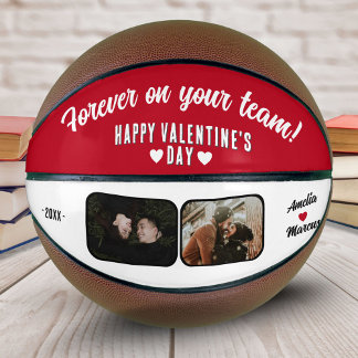 Für immer in deinem Team Frohe Valentinstag 2 Foto Basketball