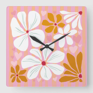Für immer in der Liebe Geschenk Uhr Romantik rosa