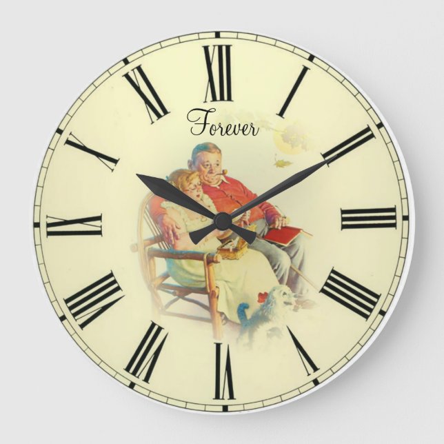 Für immer in der Liebe Große Wanduhr (Vorderseite)