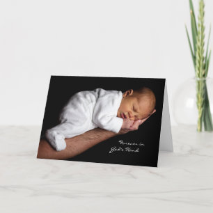 Für immer in Gottes Hand (Neues Baby) Karte