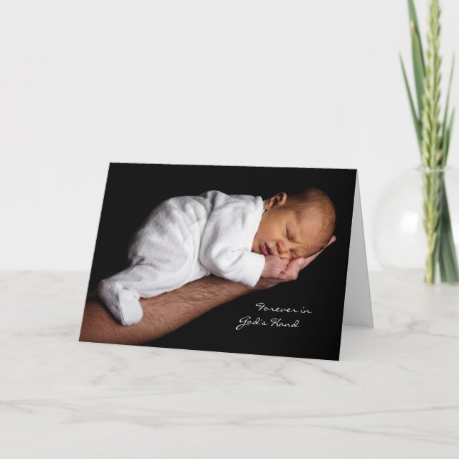 Für immer in Gottes Hand (Neues Baby) Karte (Vorderseite)