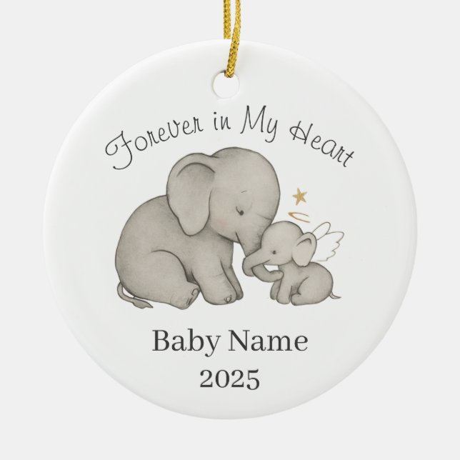 Für immer in meinem Herzen Baby Loss Ornament (Vorne)