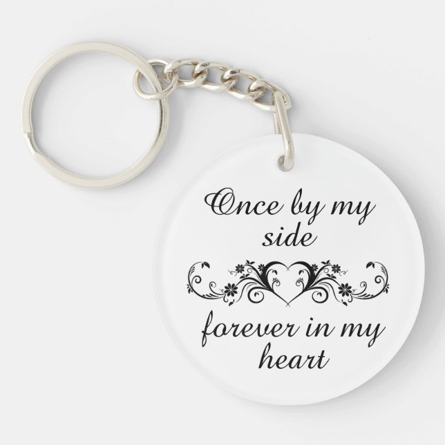 Für immer in meinem Herzen Haustier Erinnerung Per Schlüsselanhänger (Vorderseite)