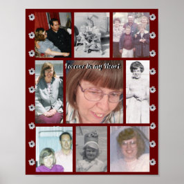 Für immer in meinem Herzen neun Foto Red Daisy Poster