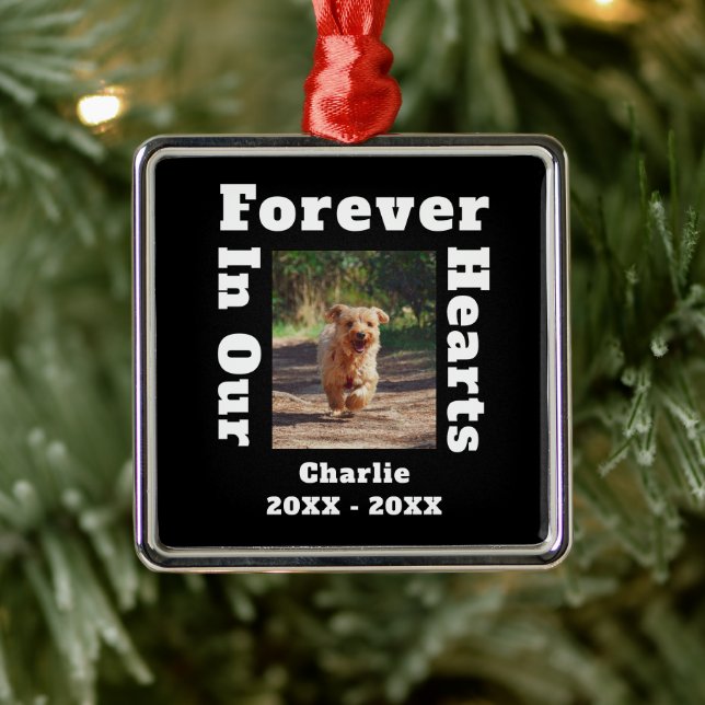 Für immer in unserem Beileid für Herzklopfen Ornament Aus Metall (Baum)