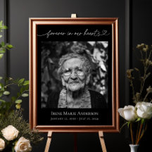 Für immer in unserem Foto zur Beerdigung von Herz-