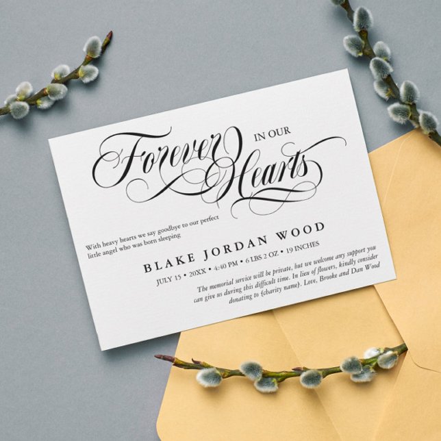 Für immer in unserem Hearts Baby Memorial Ankündigung (Von Creator hochgeladen)