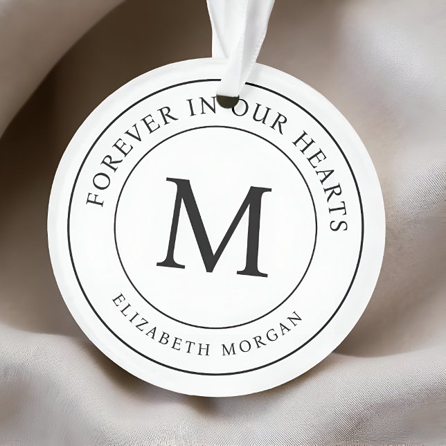 Für immer in unserem Hearts Funeral Memorial Moder Ornament (Von Creator hochgeladen)