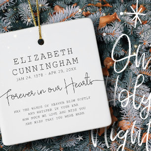 Für immer in unserem Hearts Memorial einfaches mod Keramikornament