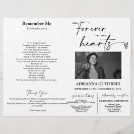 Für immer in unserem Hearts Memorial Foto Programm