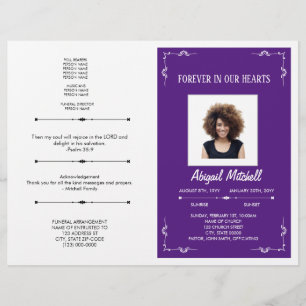 Für immer in unserem Hearts Memorial Programm RP Flyer