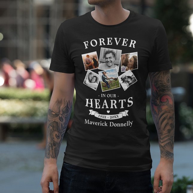 Für immer in unserem Hearts Memorial T-Shirt (Von Creator hochgeladen)