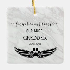 Für immer in unserem Hearts Pet Memorial Angel Win Keramikornament