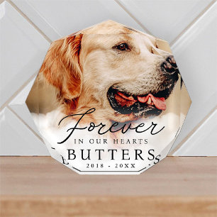 Für immer in unserem Hearts Pet Memorial Modern Fotoblock