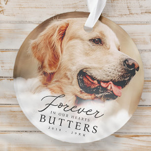 Für immer in unserem Hearts Pet Memorial Modernes Ornament