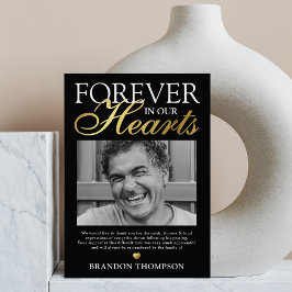 Für immer in unserem Herz Beerdigung Dankeschön Ka Dankeskarte