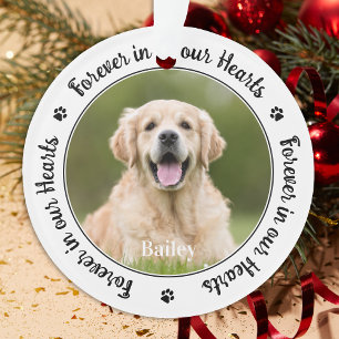 Für immer in unserem Herz Custom 2 Foto Pet Memori Ornament