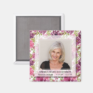 Für immer in unserem Herz Foto Floral Magnet