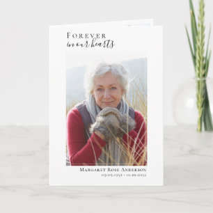 Für immer in unserem Herz Foto Gedenkkarte