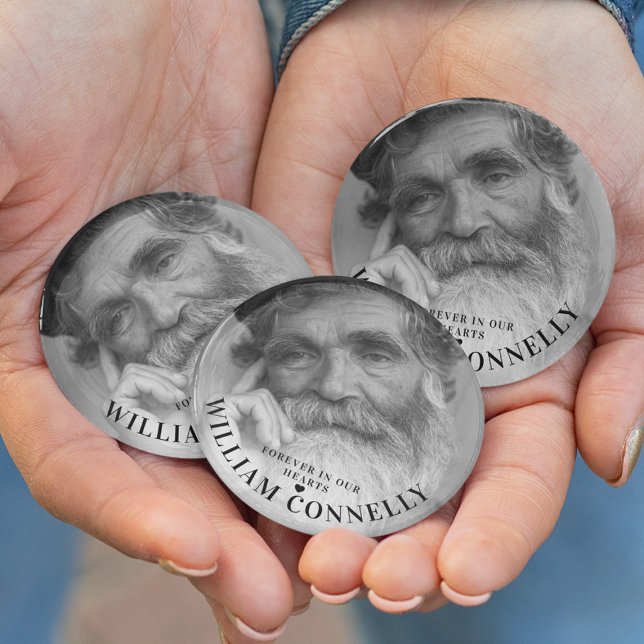 Für immer in unserem Herz Fotografen Gedenkfeier Button (Von Creator hochgeladen)