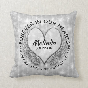 Für immer in unserem Herz-Gedächtnis Kissen