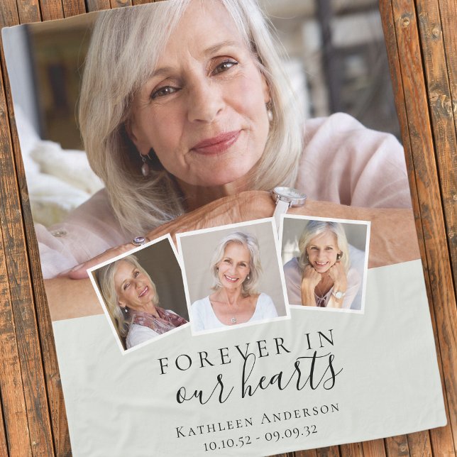 Für immer in unserem Herz-Gedächtnis-Sake Fleecedecke (Von Creator hochgeladen)